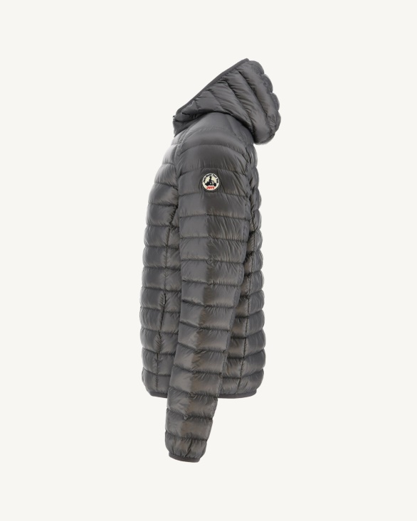 Jott UK Lightweight Hooded Down Jacket Anthracite Nico