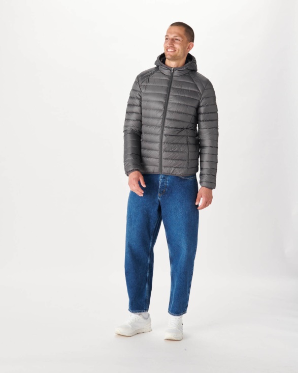 Jott UK Lightweight Hooded Down Jacket Anthracite Nico