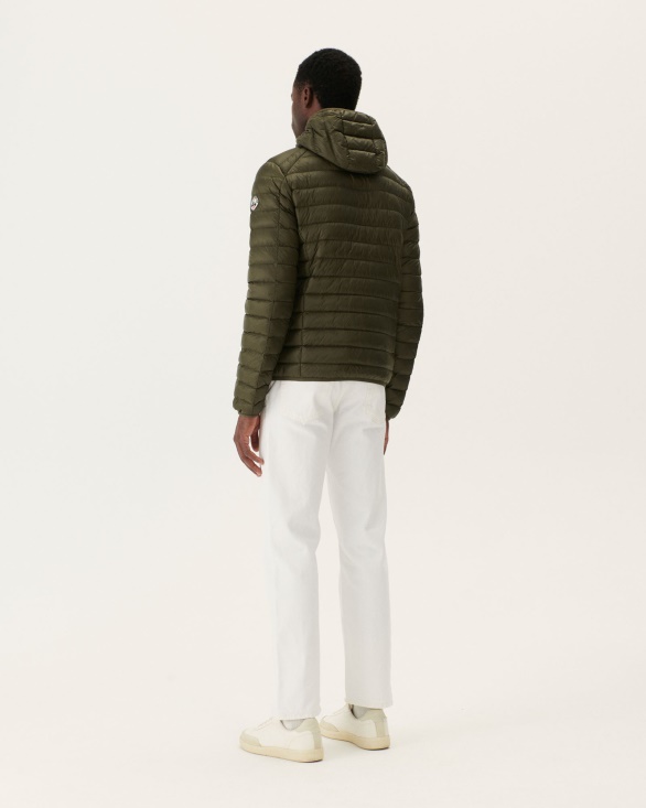 Lightweight Hooded Down Jacket Army Nico Jott UK