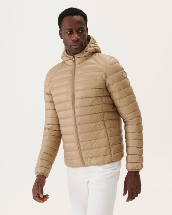 Jott UK Lightweight Hooded Down Jacket Beige Nico