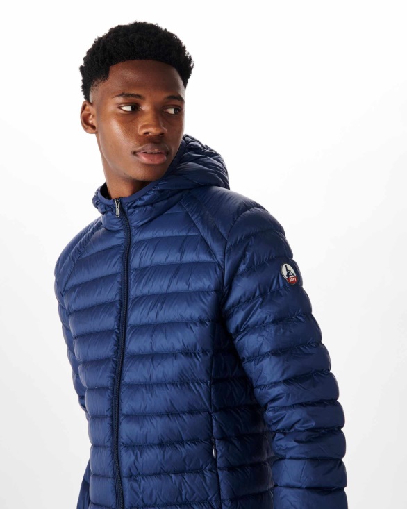 Jott UK Lightweight Hooded Down Jacket Blue Abysse Nico