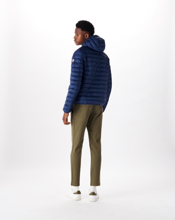 Jott UK Lightweight Hooded Down Jacket Blue Abysse Nico