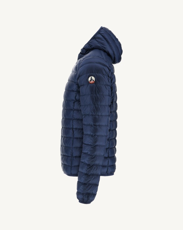 Jott UK Lightweight Hooded Down Jacket Blue Abysse Nico