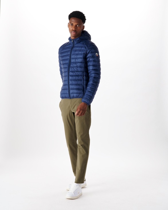 Jott UK Lightweight Hooded Down Jacket Blue Abysse Nico