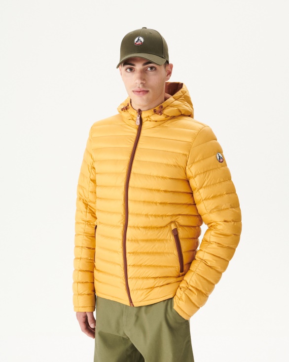 Caramel/Moutarde Reversible Hooded Puffer Jacket Bergen Jott UK