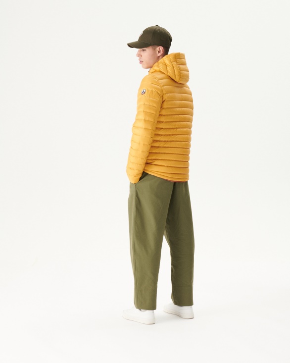 Caramel/Moutarde Reversible Hooded Puffer Jacket Bergen Jott UK