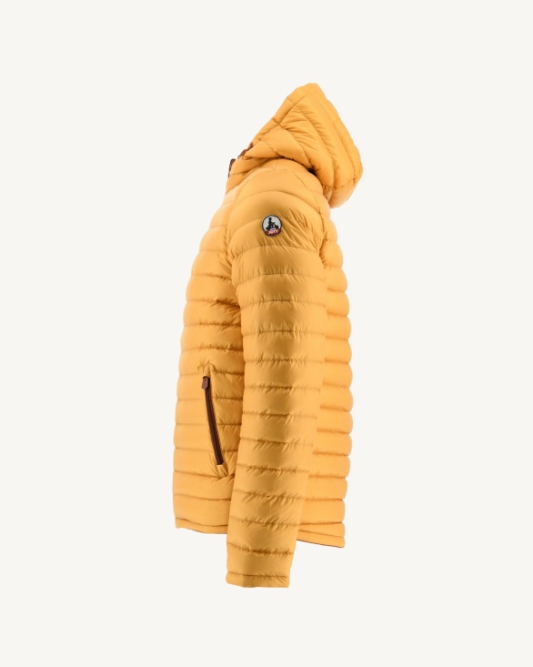 Caramel/Moutarde Reversible Hooded Puffer Jacket Bergen Jott UK