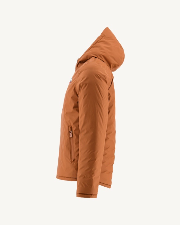 Caramel/Moutarde Reversible Hooded Puffer Jacket Bergen Jott UK