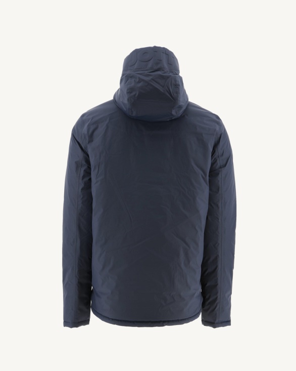 Jott UK Marine/Rouge Reversible Hooded Puffer Jacket Bergen