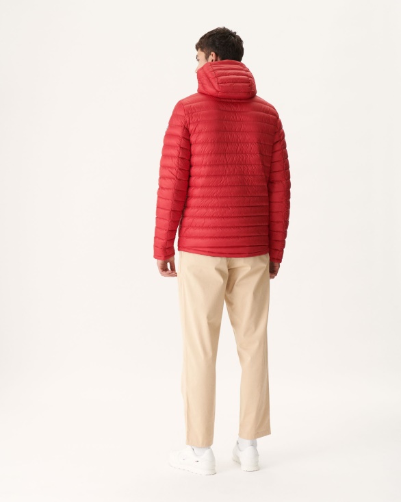 Jott UK Marine/Rouge Reversible Hooded Puffer Jacket Bergen