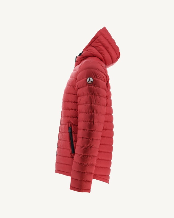 Jott UK Marine/Rouge Reversible Hooded Puffer Jacket Bergen