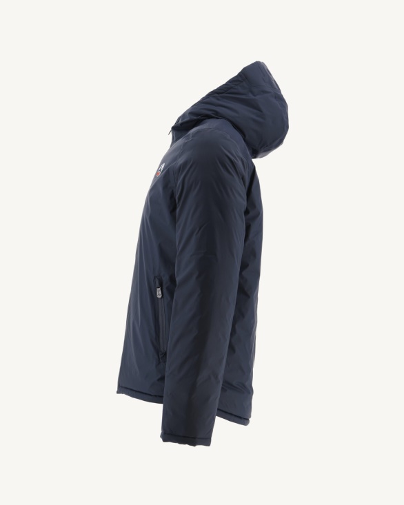 Jott UK Marine/Rouge Reversible Hooded Puffer Jacket Bergen