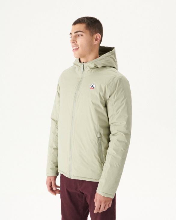 Sauge/Army Reversible Hooded Puffer Jacket Bergen Jott UK