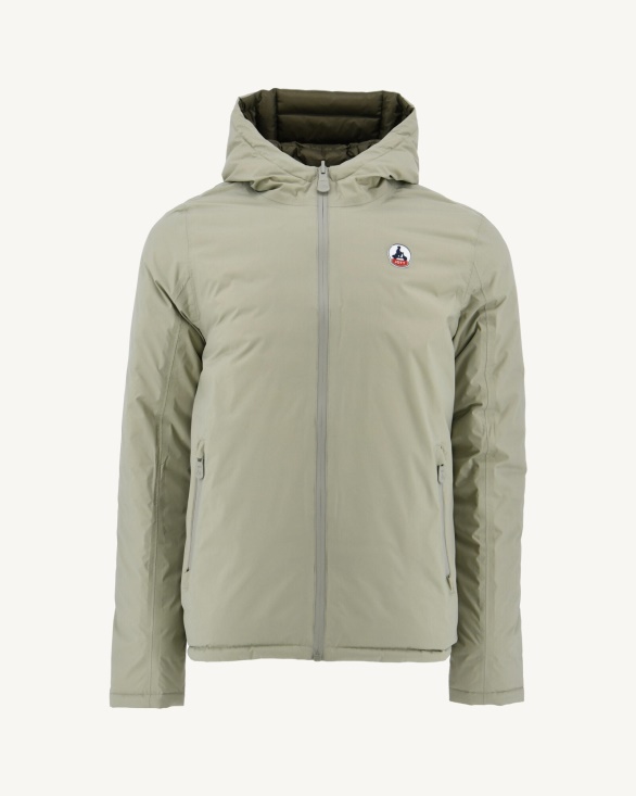 Sauge/Army Reversible Hooded Puffer Jacket Bergen Jott UK