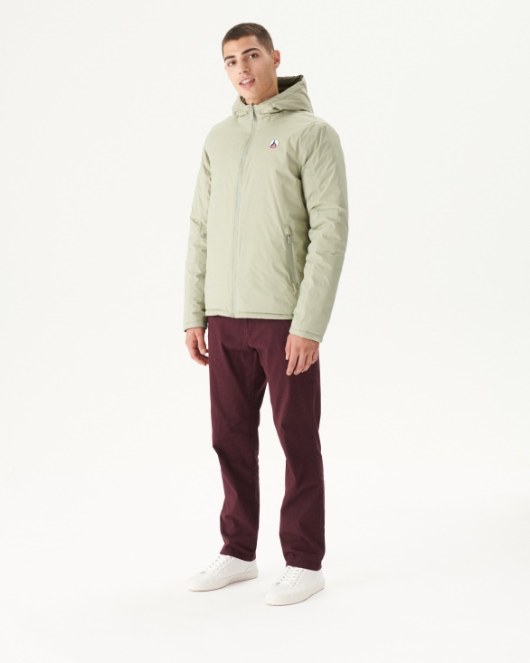 Sauge/Army Reversible Hooded Puffer Jacket Bergen Jott UK