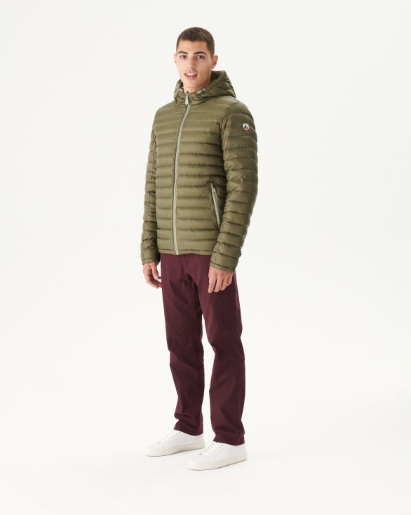 Sauge/Army Reversible Hooded Puffer Jacket Bergen Jott UK