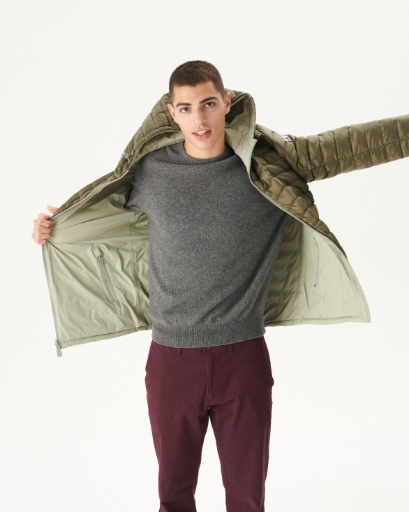 Sauge/Army Reversible Hooded Puffer Jacket Bergen Jott UK