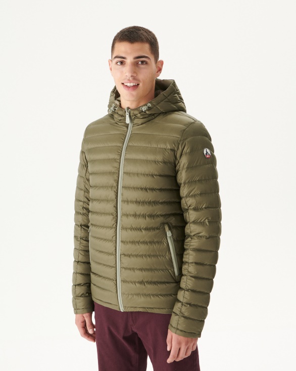 Sauge/Army Reversible Hooded Puffer Jacket Bergen Jott UK
