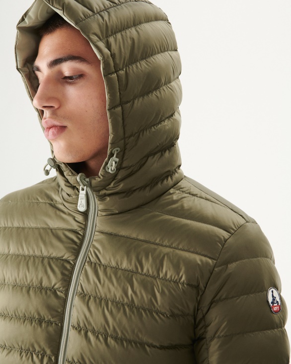 Sauge/Army Reversible Hooded Puffer Jacket Bergen Jott UK