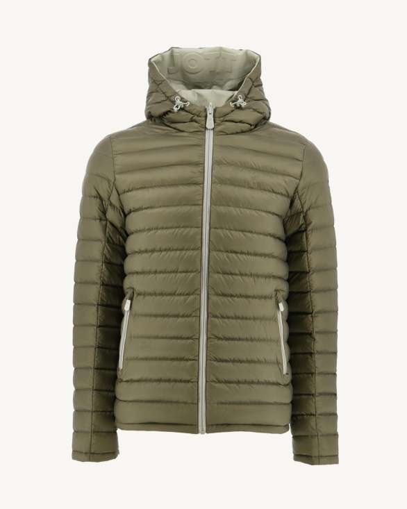 Sauge/Army Reversible Hooded Puffer Jacket Bergen Jott UK