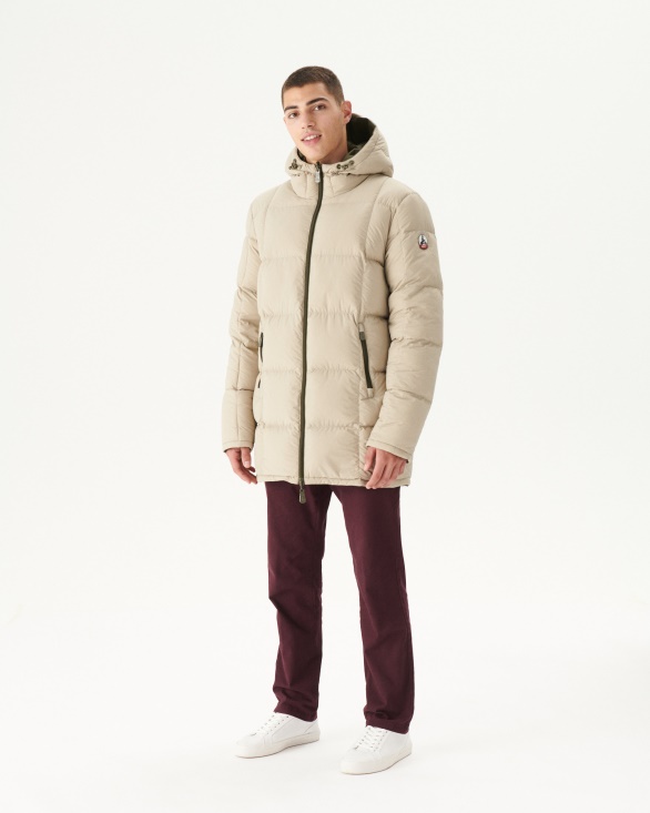 Jott UK Army/Beige Extreme Cold Reversible Hooded Down Jacket Toronto