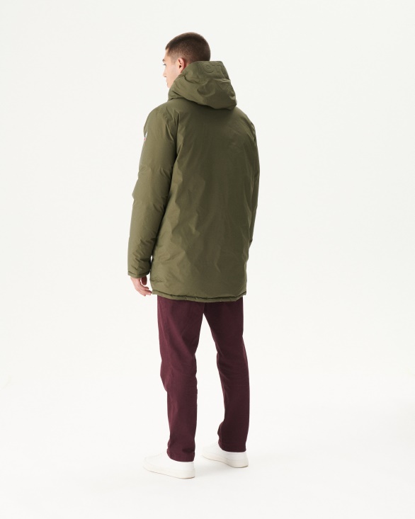Jott UK Army/Beige Extreme Cold Reversible Hooded Down Jacket Toronto