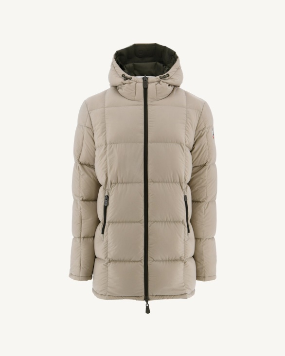 Jott UK Army/Beige Extreme Cold Reversible Hooded Down Jacket Toronto