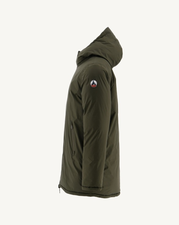 Jott UK Army/Beige Extreme Cold Reversible Hooded Down Jacket Toronto