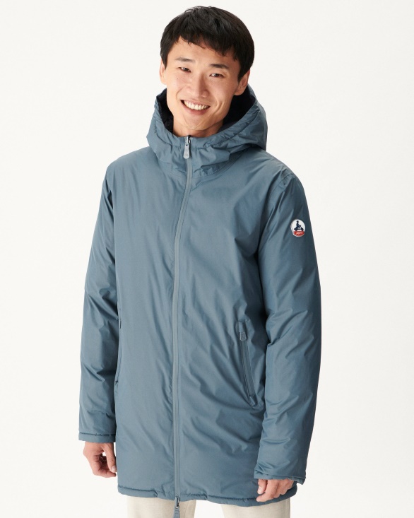 Blue/Marine Extreme Cold Reversible Hooded Down Jacket Toronto Jott UK