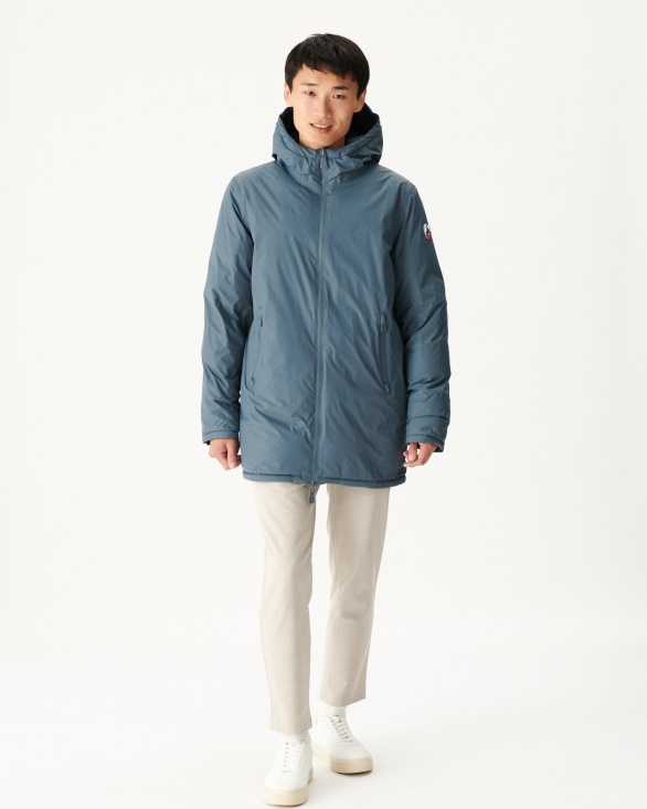Blue/Marine Extreme Cold Reversible Hooded Down Jacket Toronto Jott UK