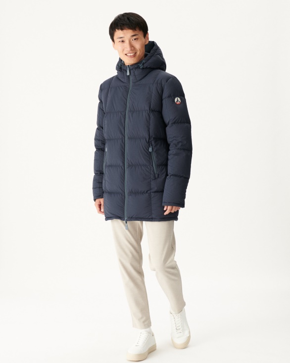 Blue/Marine Extreme Cold Reversible Hooded Down Jacket Toronto Jott UK