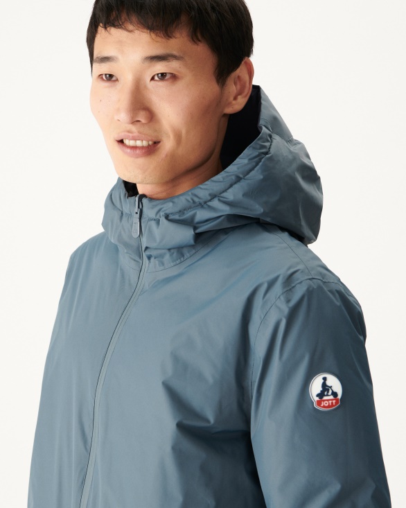 Blue/Marine Extreme Cold Reversible Hooded Down Jacket Toronto Jott UK