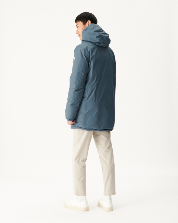 Blue/Marine Extreme Cold Reversible Hooded Down Jacket Toronto Jott UK