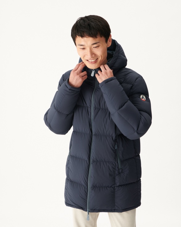 Blue/Marine Extreme Cold Reversible Hooded Down Jacket Toronto Jott UK