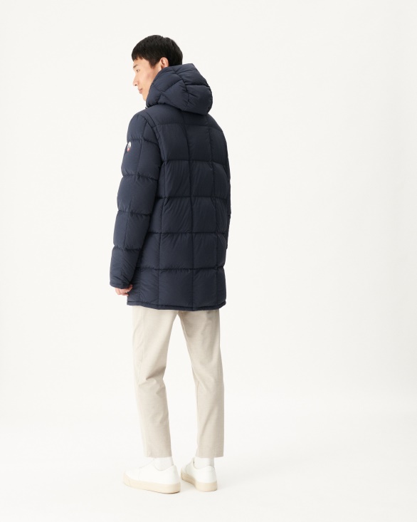 Blue/Marine Extreme Cold Reversible Hooded Down Jacket Toronto Jott UK