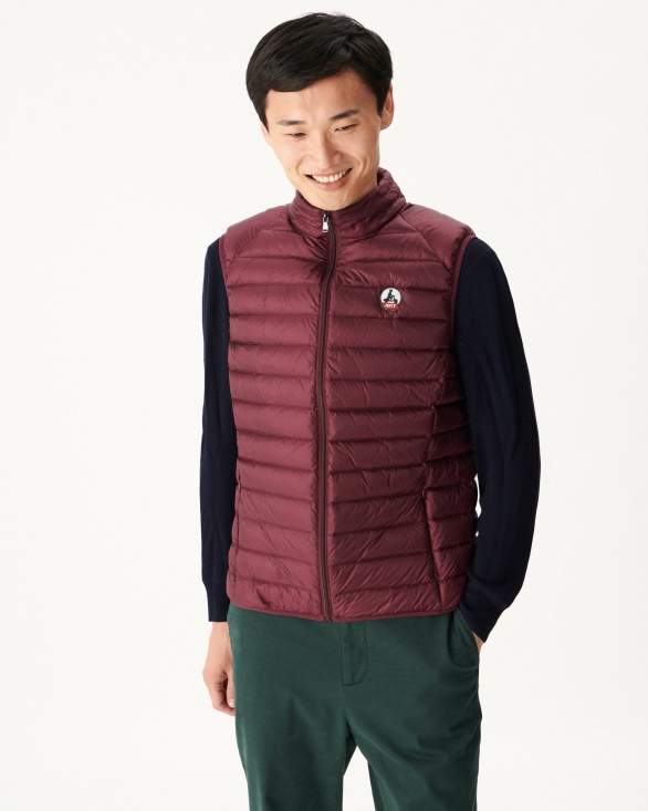 Jott UK Sleeveless Down Jacket Aubergine Tom