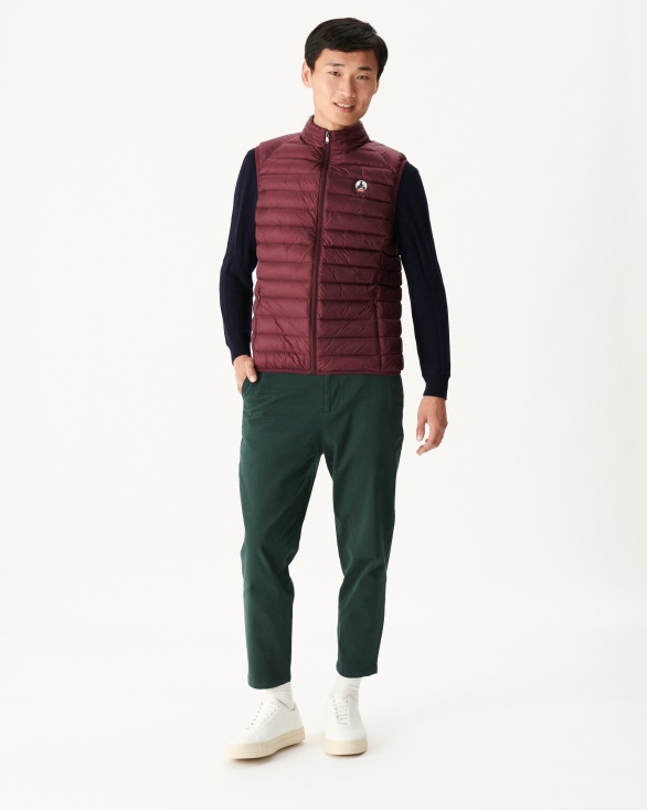 Jott UK Sleeveless Down Jacket Aubergine Tom