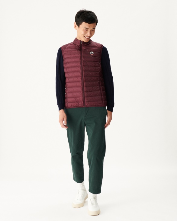 Jott UK Sleeveless Down Jacket Aubergine Tom