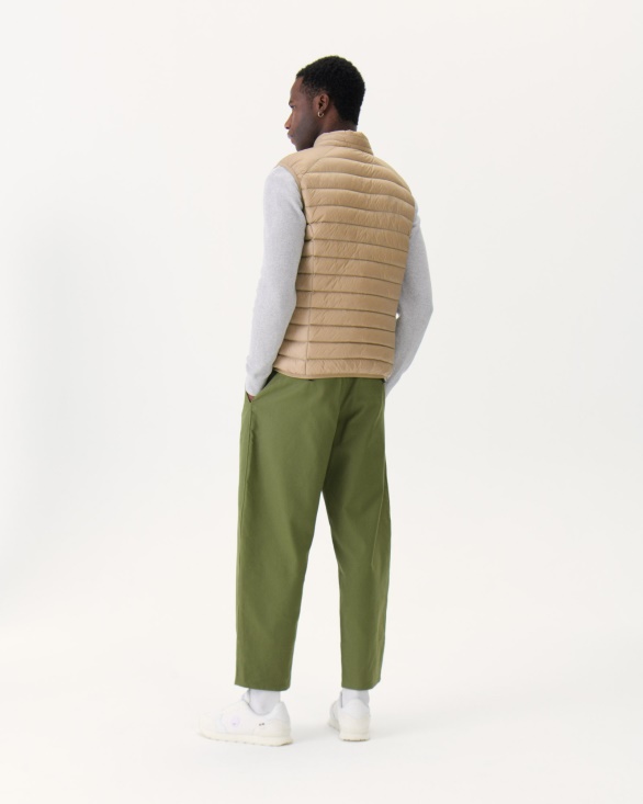 Sleeveless Down Jacket Beige Tom Jott UK