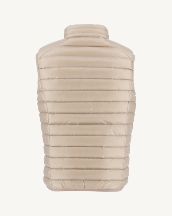 Sleeveless Down Jacket Beige Tom Jott UK