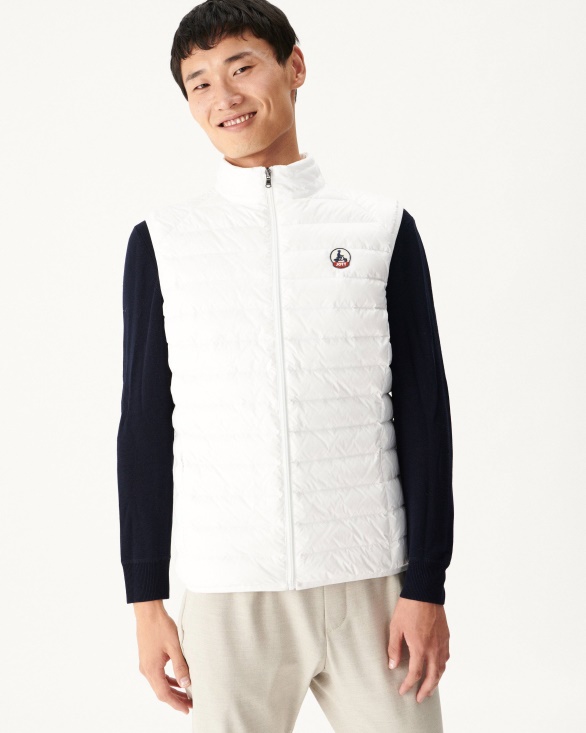 Jott UK Sleeveless Down Jacket Blanc Tom