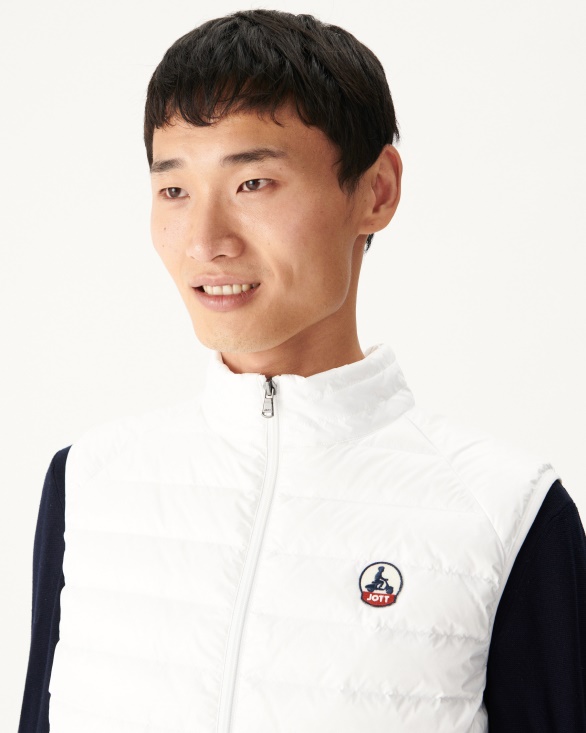 Jott UK Sleeveless Down Jacket Blanc Tom