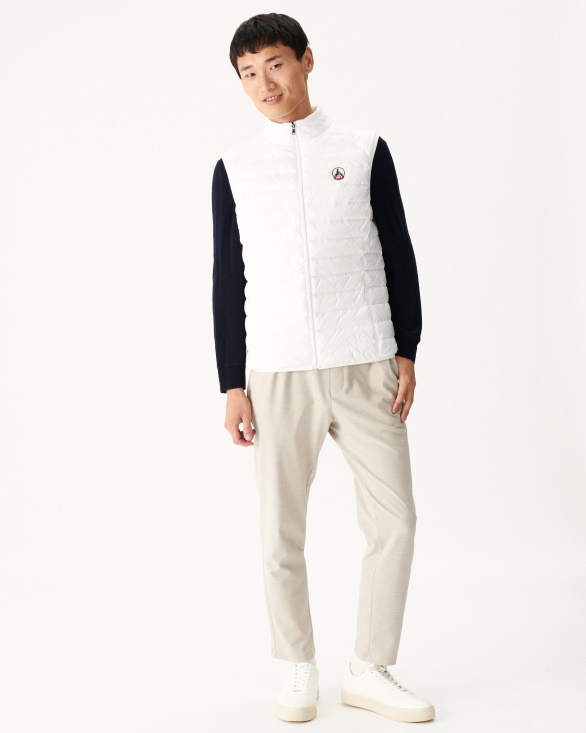 Jott UK Sleeveless Down Jacket Blanc Tom
