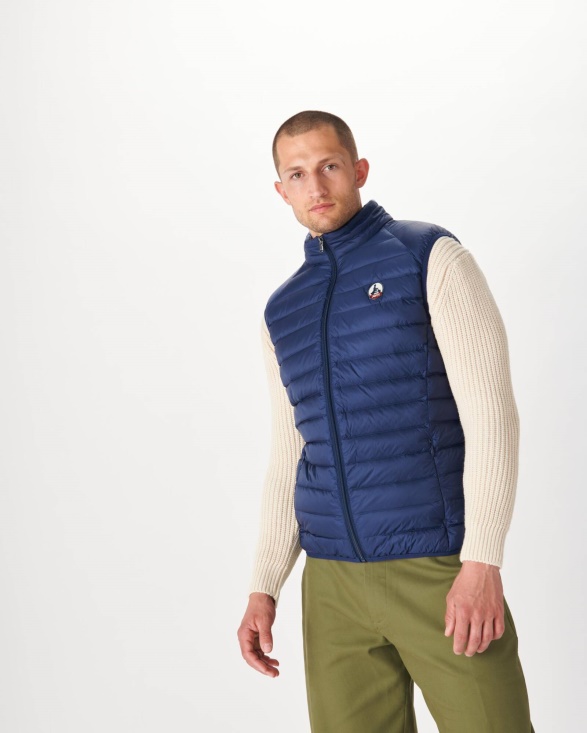 Sleeveless Down Jacket Blue Abysse Tom Jott UK