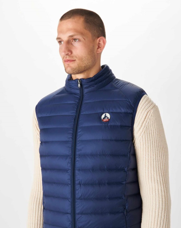 Sleeveless Down Jacket Blue Abysse Tom Jott UK