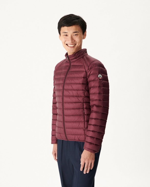 Lightweight Down Jacket Aubergine Mat Jott UK