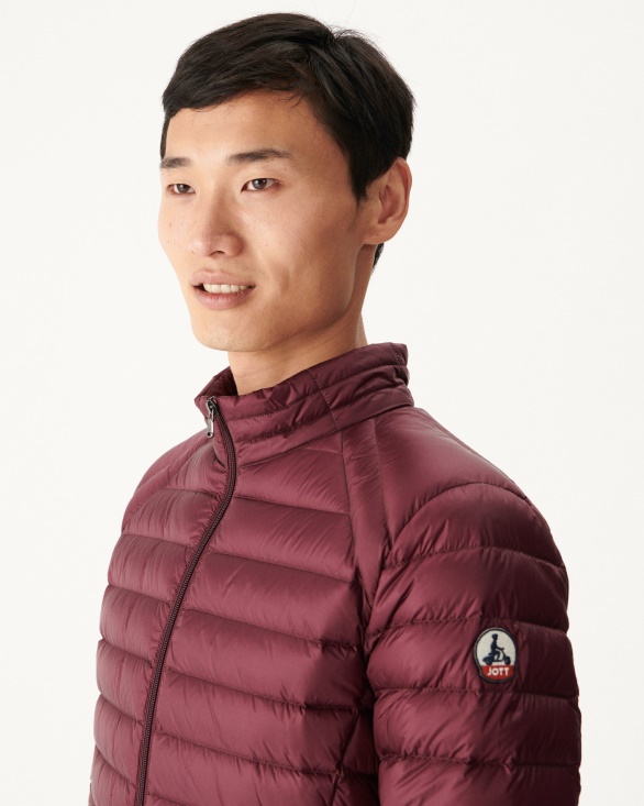 Lightweight Down Jacket Aubergine Mat Jott UK