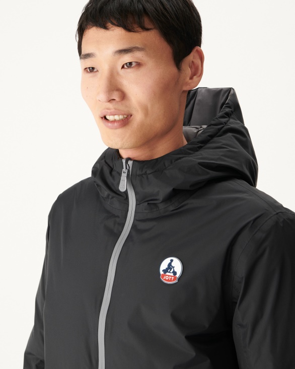 Jott UK Noir/Anthracite Extreme Cold Hooded Reversible Down Jacket Aspen