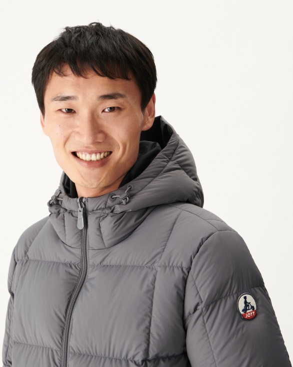 Jott UK Noir/Anthracite Extreme Cold Hooded Reversible Down Jacket Aspen
