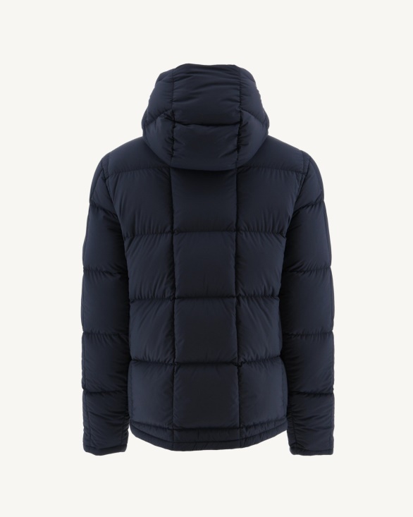 Blue/Marine Extreme Cold Hooded Reversible Down Jacket Aspen Jott UK